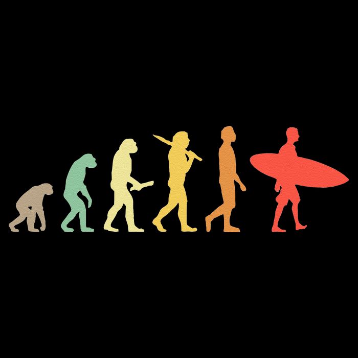 Retro Surfing Evolution Gift For Surfers Sweatshirt