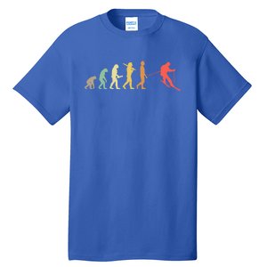 Retro Skiing Evolution Gift For Skiers Gift Tall T-Shirt