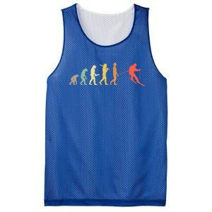 Retro Skiing Evolution Gift For Skiers Gift Mesh Reversible Basketball Jersey Tank