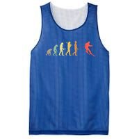 Retro Skiing Evolution Gift For Skiers Gift Mesh Reversible Basketball Jersey Tank