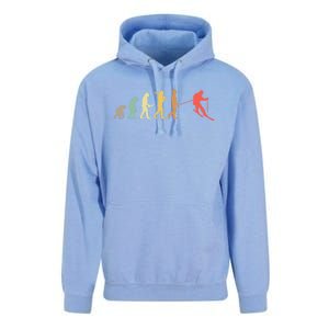 Retro Skiing Evolution Gift For Skiers Gift Unisex Surf Hoodie