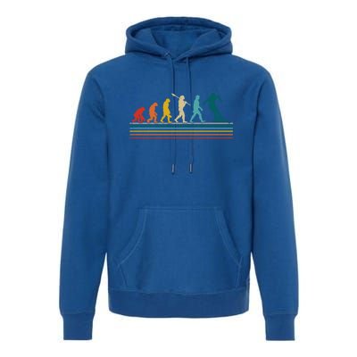 Retro Ski Evolution Ski Lover Skier Novelty Gift Premium Hoodie