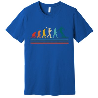 Retro Ski Evolution Ski Lover Skier Novelty Gift Premium T-Shirt