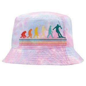 Retro Ski Evolution Ski Lover Skier Novelty Gift Tie-Dyed Bucket Hat