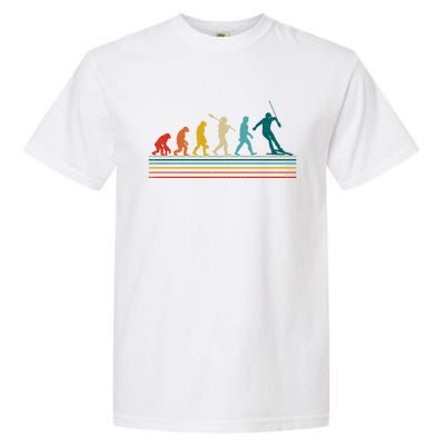 Retro Ski Evolution Ski Lover Skier Novelty Gift Garment-Dyed Heavyweight T-Shirt