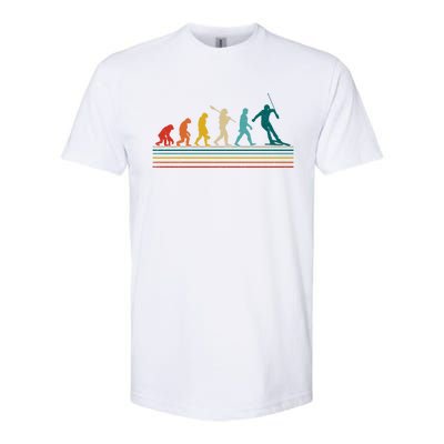 Retro Ski Evolution Ski Lover Skier Novelty Gift Softstyle CVC T-Shirt