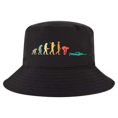 Retro Swimming Evolution Gift For Swimmers Gift Cool Comfort Performance Bucket Hat