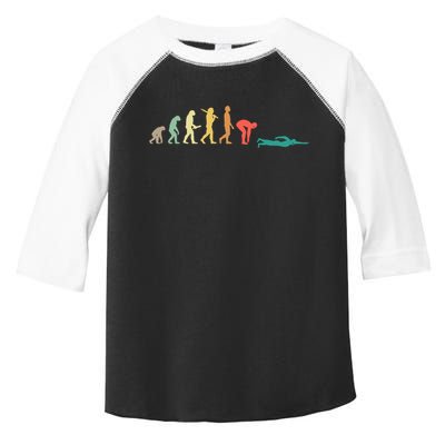 Retro Swimming Evolution Gift For Swimmers Gift Toddler Fine Jersey T-Shirt