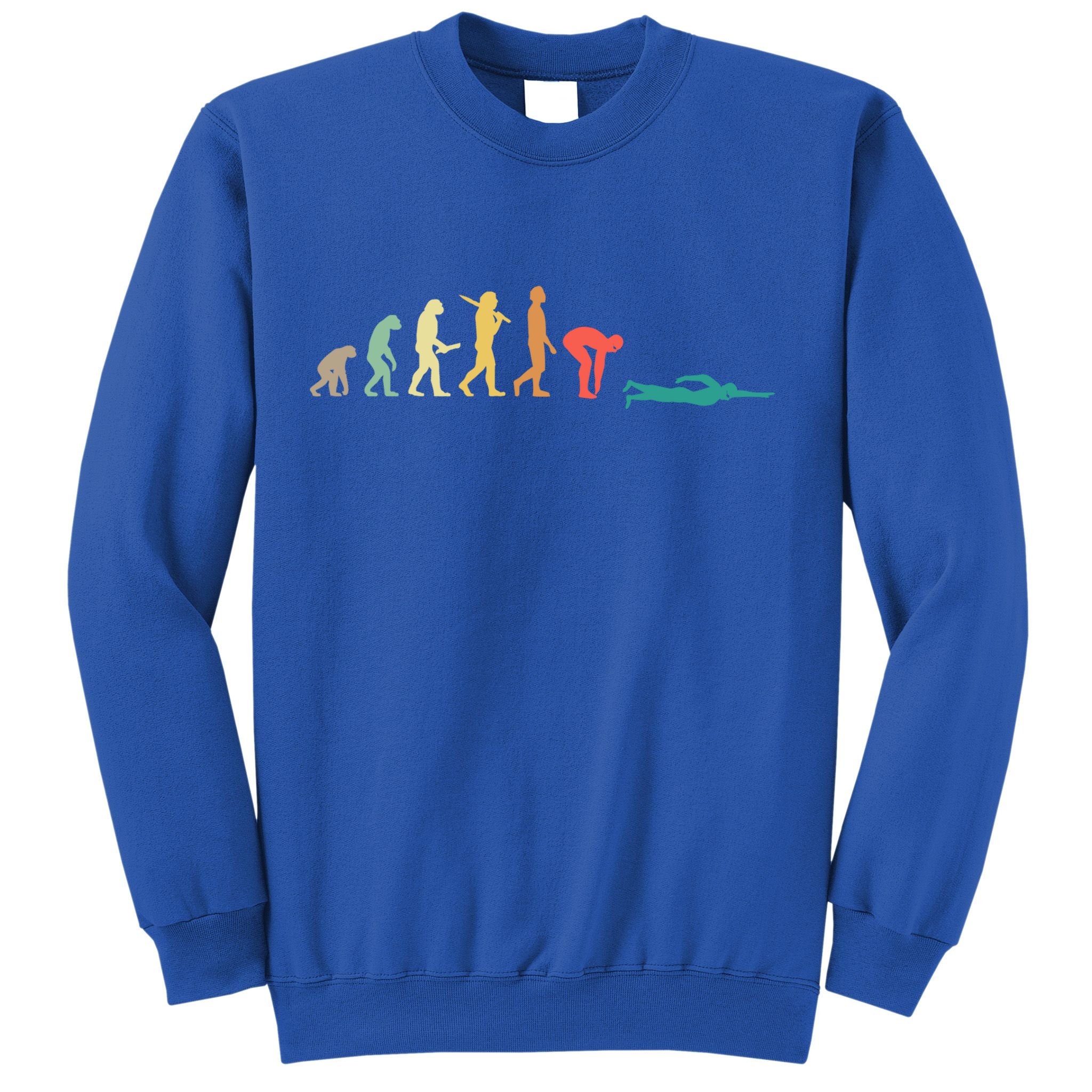 Retro Swimming Evolution Gift For Swimmers Gift Sweatshirt