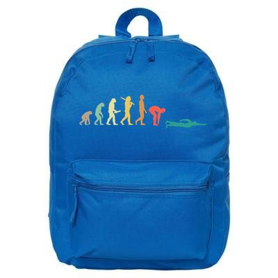Retro Swimming Evolution Gift For Swimmers Gift 16 in Basic Backpack