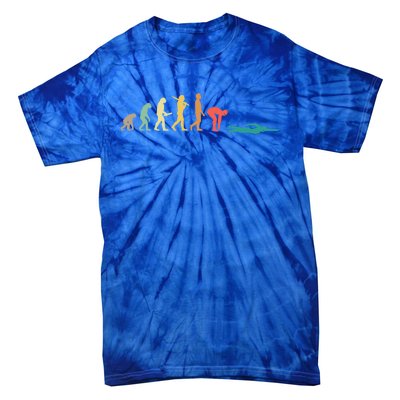 Retro Swimming Evolution Gift For Swimmers Gift Tie-Dye T-Shirt