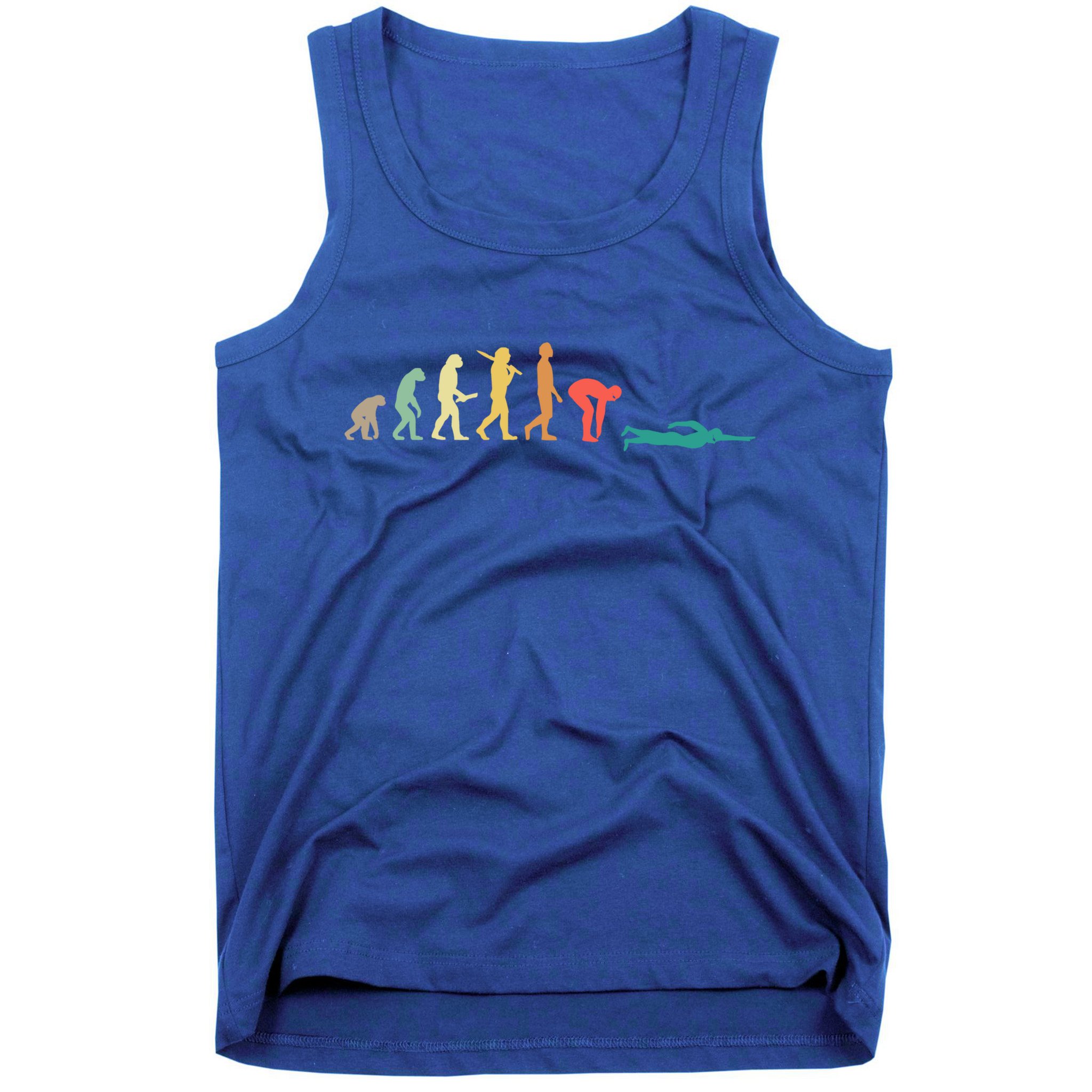 Retro Swimming Evolution Gift For Swimmers Gift Tank Top