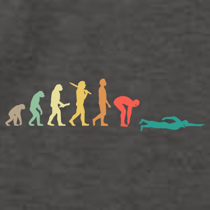 Retro Swimming Evolution Gift For Swimmers Gift Vector Backpack