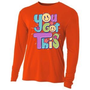 Retro Smiley Emoji You Got This Cooling Performance Long Sleeve Crew