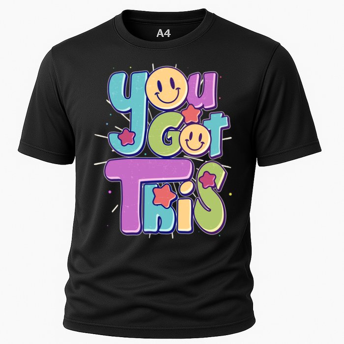 Retro Smiley Emoji You Got This Cooling Performance Crew T-Shirt