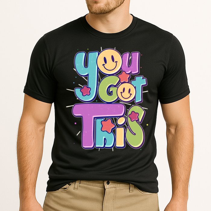 Retro Smiley Emoji You Got This Cooling Performance Crew T-Shirt