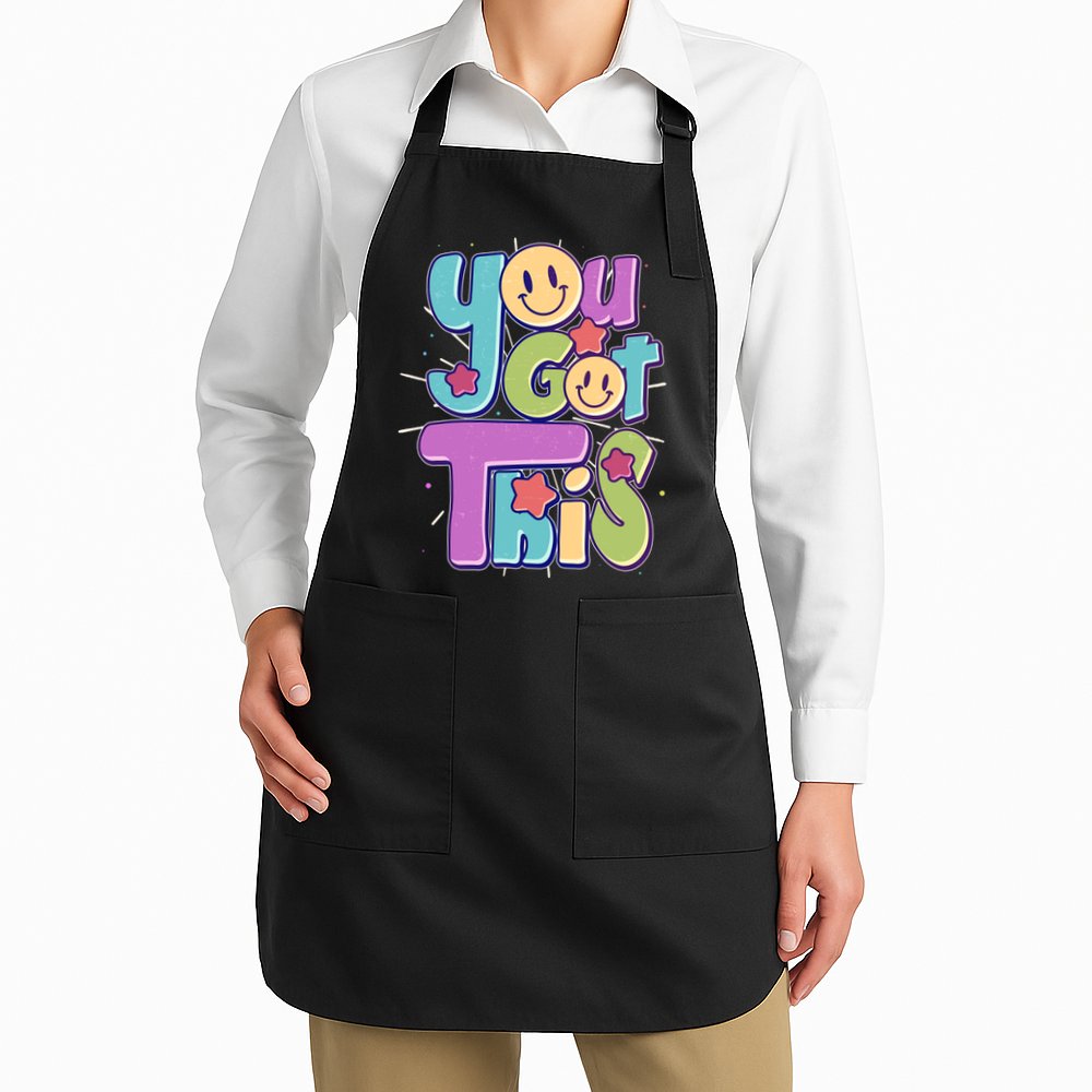 Retro Smiley Emoji You Got This Apron