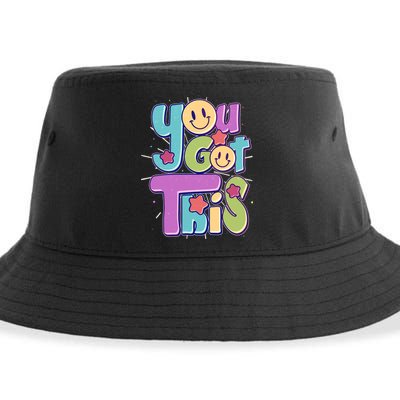 Retro Smiley Emoji You Got This Sustainable Bucket Hat