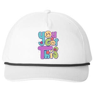 Retro Smiley Emoji You Got This Snapback Five-Panel Rope Hat