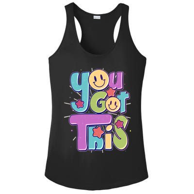 Retro Smiley Emoji You Got This Ladies PosiCharge Competitor Racerback Tank