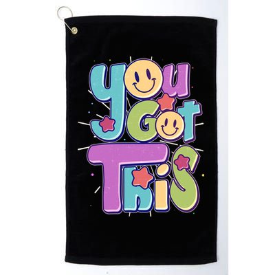 Retro Smiley Emoji You Got This Golf Towel