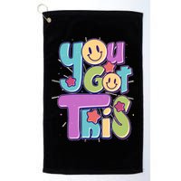 Retro Smiley Emoji You Got This Golf Towel