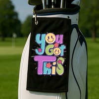 Retro Smiley Emoji You Got This Golf Towel
