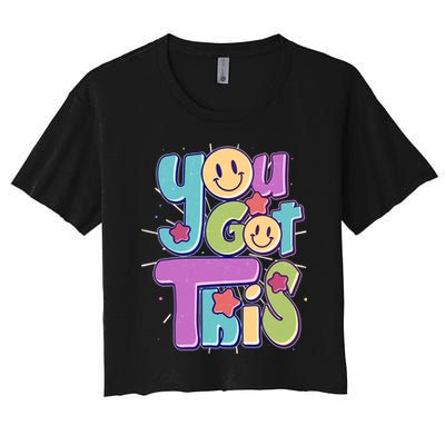 Retro Smiley Emoji You Got This Crop Top