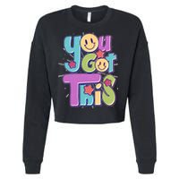 Retro Smiley Emoji You Got This Cropped Pullover Crew