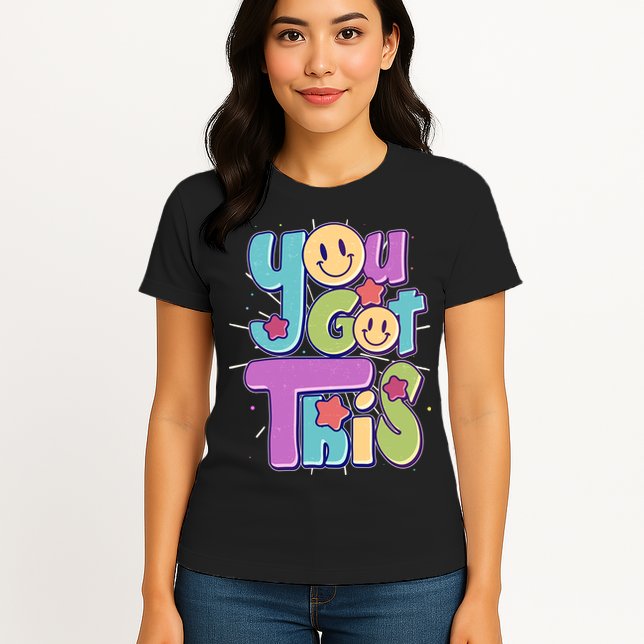 Retro Smiley Emoji You Got This Womens T-Shirt