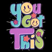 Retro Smiley Emoji You Got This Women's V-Neck T-Shirt
