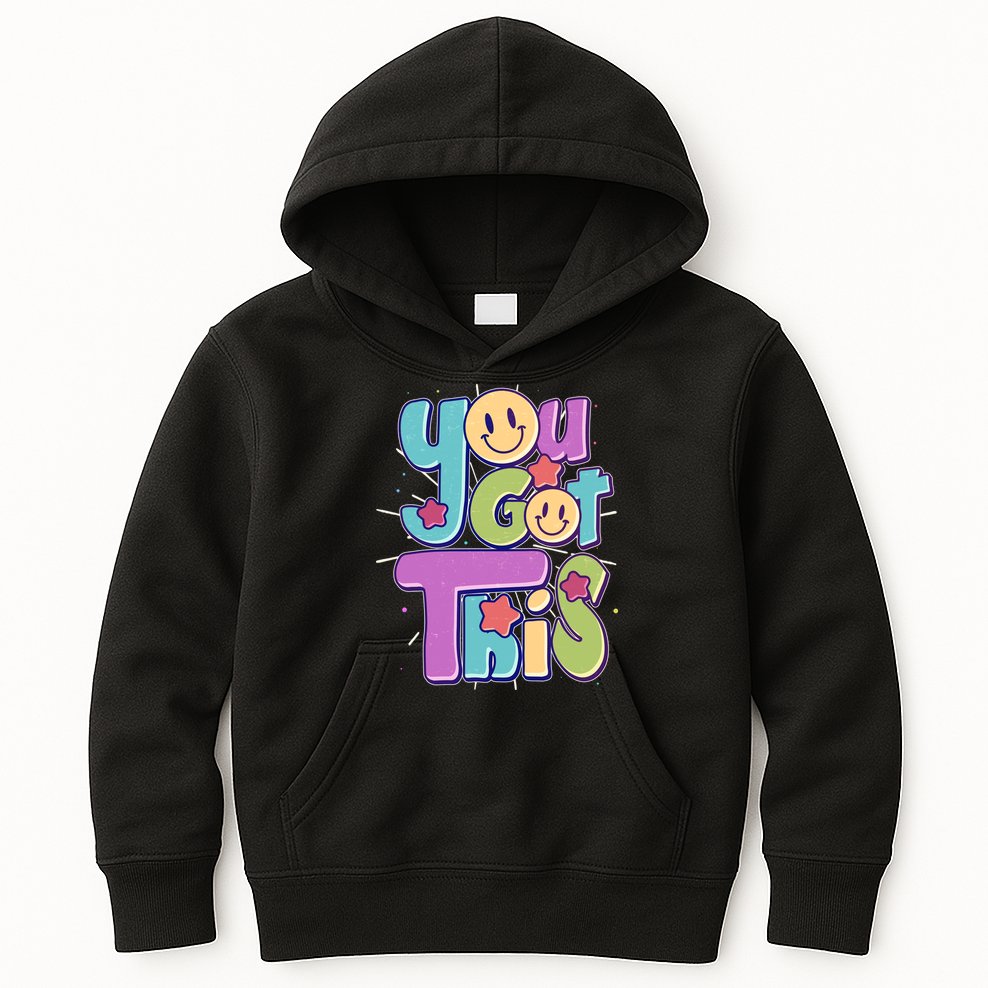 Retro Smiley Emoji You Got This Kids Hoodie