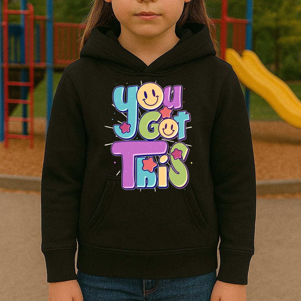 Retro Smiley Emoji You Got This Kids Hoodie