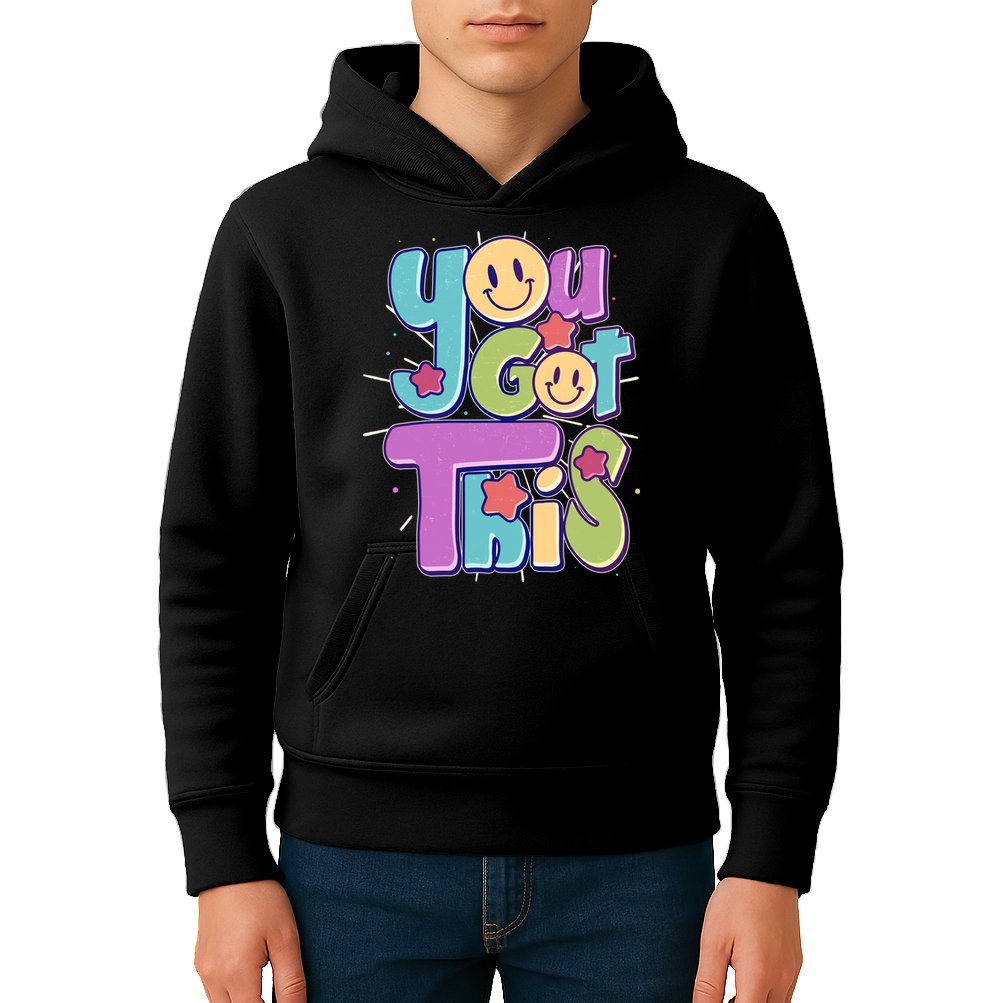 Retro Smiley Emoji You Got This Kids Hoodie