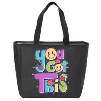 Retro Smiley Emoji You Got This Zip Tote Bag