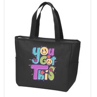 Retro Smiley Emoji You Got This Zip Tote Bag