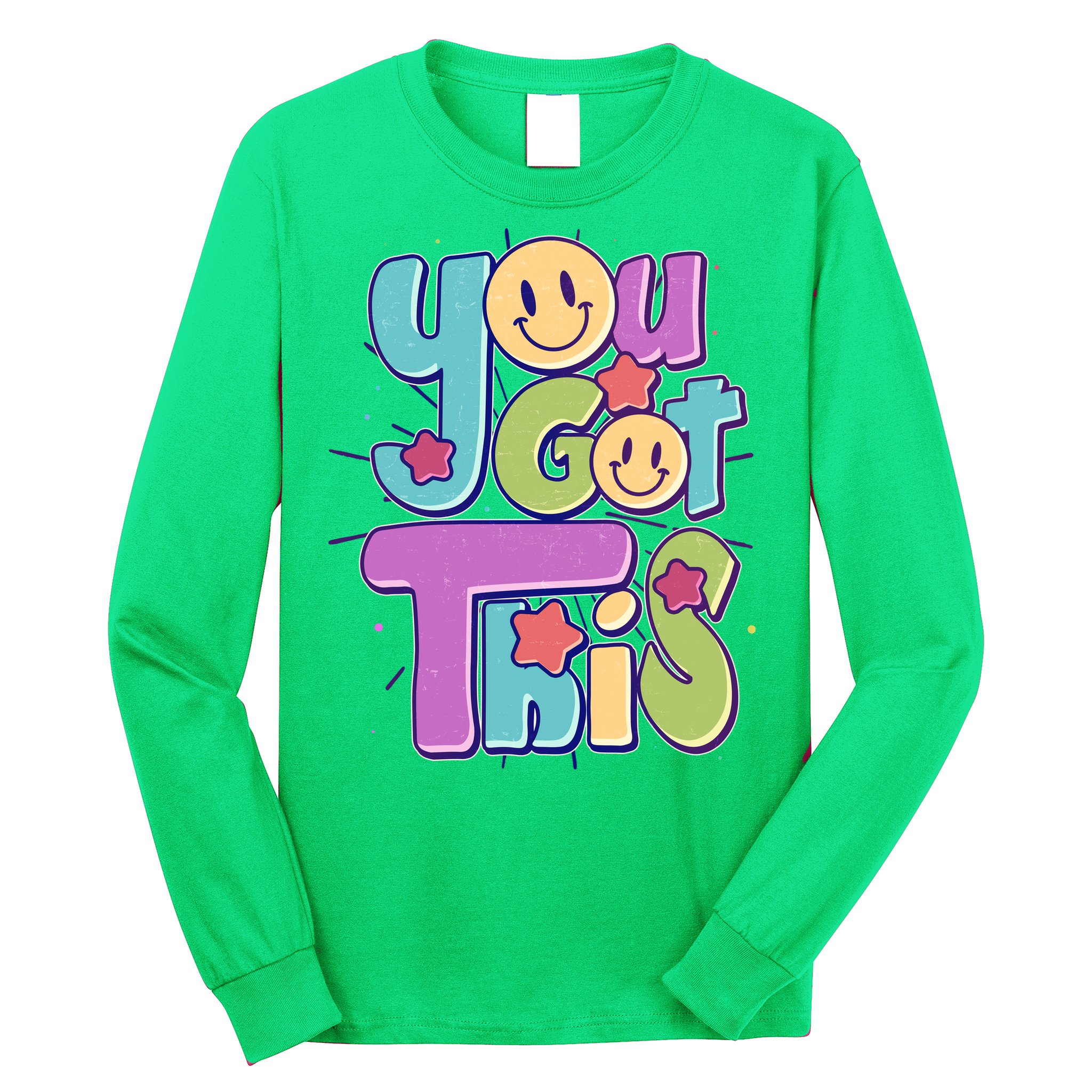 Retro Smiley Emoji You Got This Long Sleeve Shirt