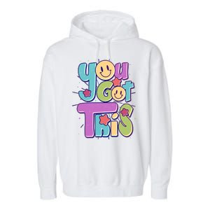 Retro Smiley Emoji You Got This Garment-Dyed Fleece Hoodie