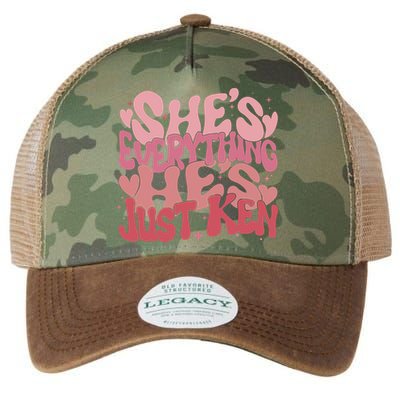 Retro Shes Everything Hes Just Ken Legacy Tie Dye Trucker Hat