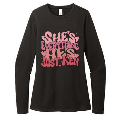 Retro Shes Everything Hes Just Ken Womens CVC Long Sleeve Shirt