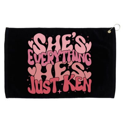 Retro Shes Everything Hes Just Ken Grommeted Golf Towel