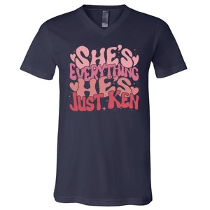 Retro Shes Everything Hes Just Ken V-Neck T-Shirt