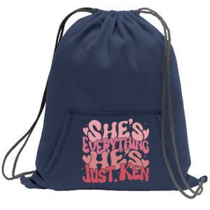 Retro Shes Everything Hes Just Ken Sweatshirt Cinch Pack Bag