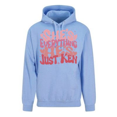 Retro Shes Everything Hes Just Ken Unisex Surf Hoodie