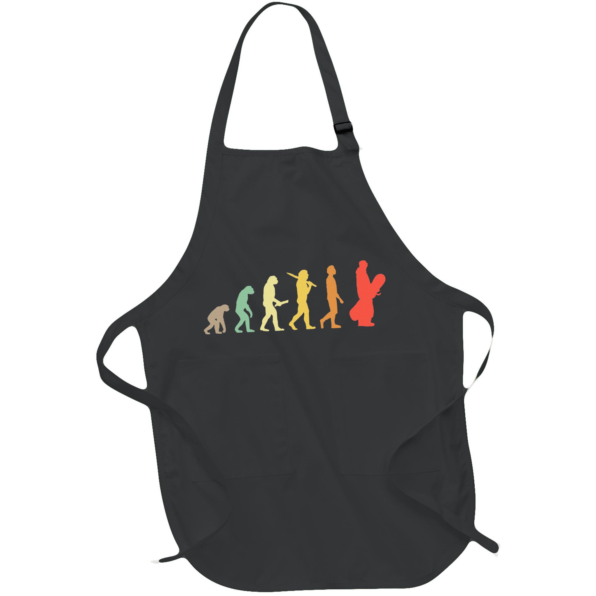 Retro Snowboarding Evolution Gift For Snowboarders Apron