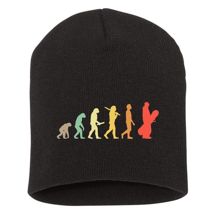 Retro Snowboarding Evolution Gift For Snowboarders Short Acrylic Beanie