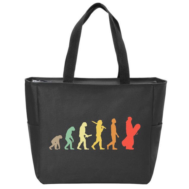 Retro Snowboarding Evolution Gift For Snowboarders Zip Tote Bag