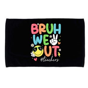 Retro Summer End Of School Year Bruh We Out Teachers Gift Microfiber Hand Towel