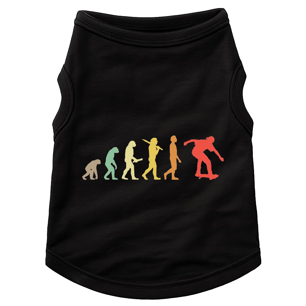 Retro Skating Evolution Gift For Skaters & Skateboarders Doggie Tank