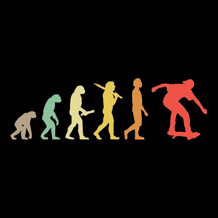 Retro Skating Evolution Gift For Skaters & Skateboarders Cooling Performance Crew T-Shirt